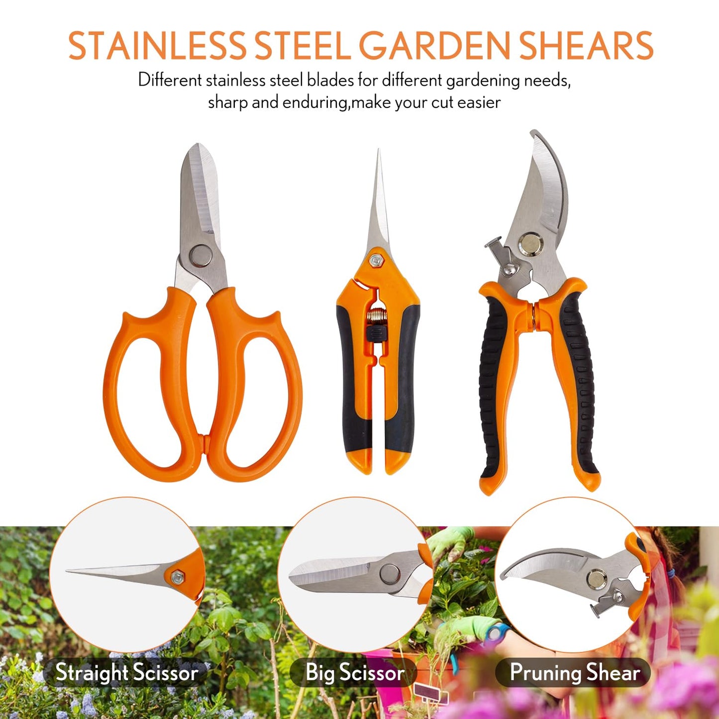 Bonsai Tools Kit 20 Pcs Garden Tools Set for Beginner, Gardening Gift for Women Men, Includes Bonsai Wire Kit, Plant Mat, Pruning Shears, Bonsai Scissors, Succulent Tools in Leather Storage Bag