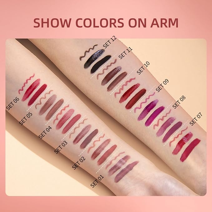 MAEPEOR All In One Lip Kit 3 In 1 Smooth Lipliner Lipgloss and Lipstick Set with Matte Velvet Liquid Lipstick Hydrating Moisturizing Lip Gloss and Creamy Lip Liner (Kit 05, Whiskey Honey)
