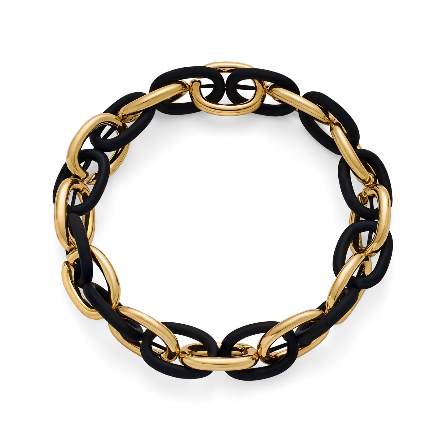 WOWORAMA Chunky Chain Bracelet for Women Men Black Gold Stretch Link Chain Bangle Bracelets Mixed Metal Thick Chunky Link Bracelet Elastic Adjustable Statement Bracelets
