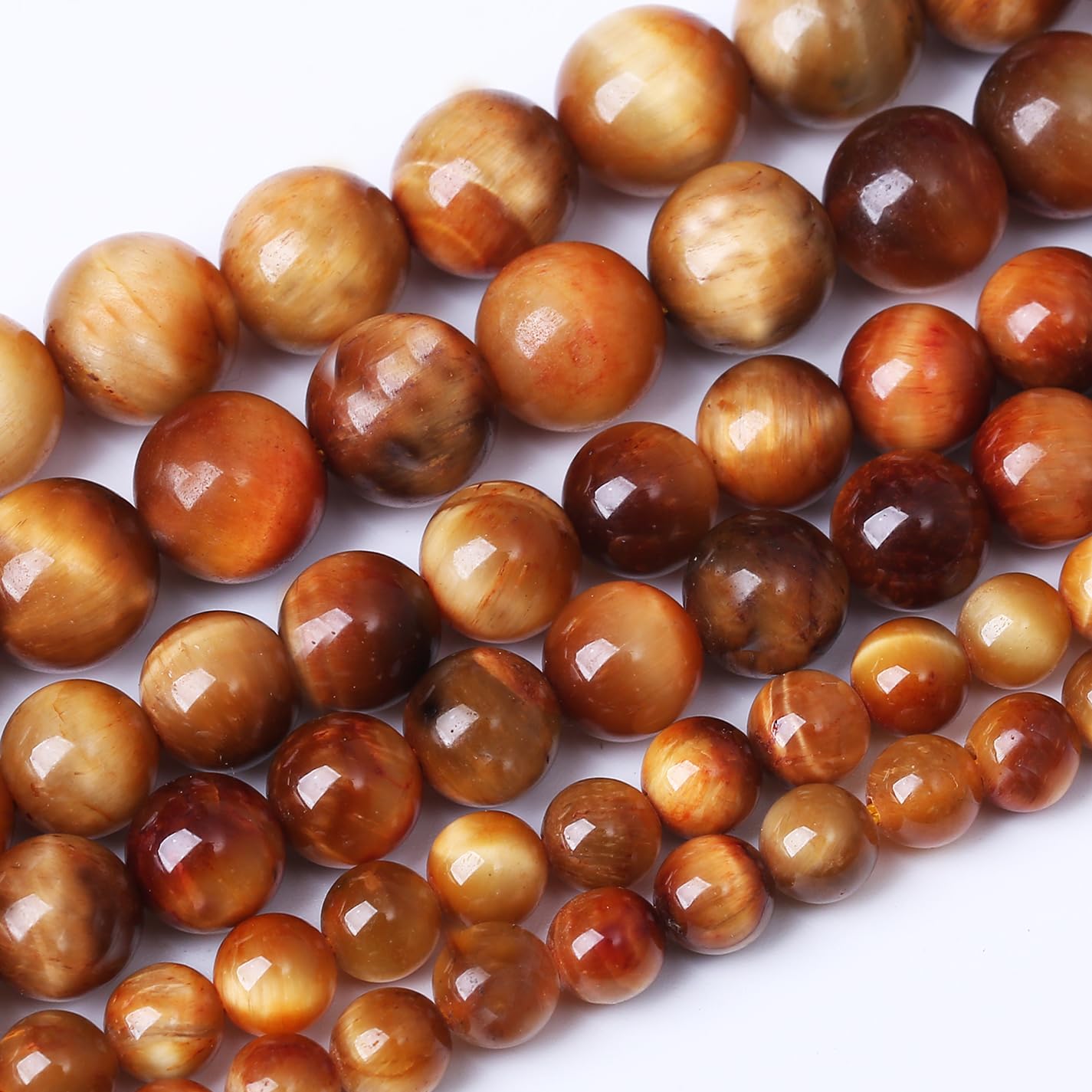 60PCS 6MM AAA Warm Sun Tiger Eye Stone Beads Natural Gemstone Bead Crystal Healing Energy Jewelry Making DIY 15 inches