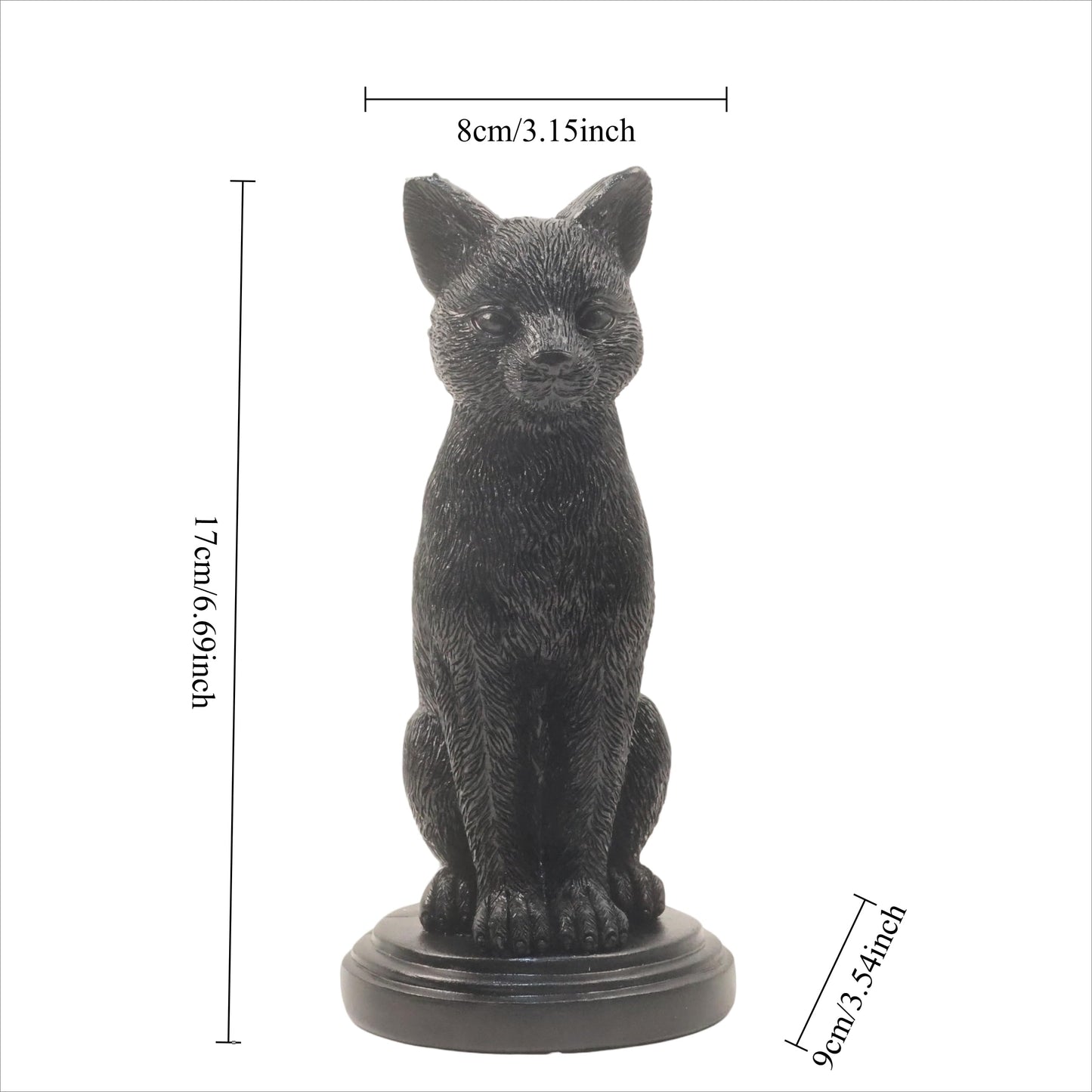 Gothic Black Cat Candle Holder Statue,Resin Cat Candlestick Holder,Halloween Gothic Tabletop Decor for Home,Dining Table & Party,Witchy Cat Figurine Gift (cat)