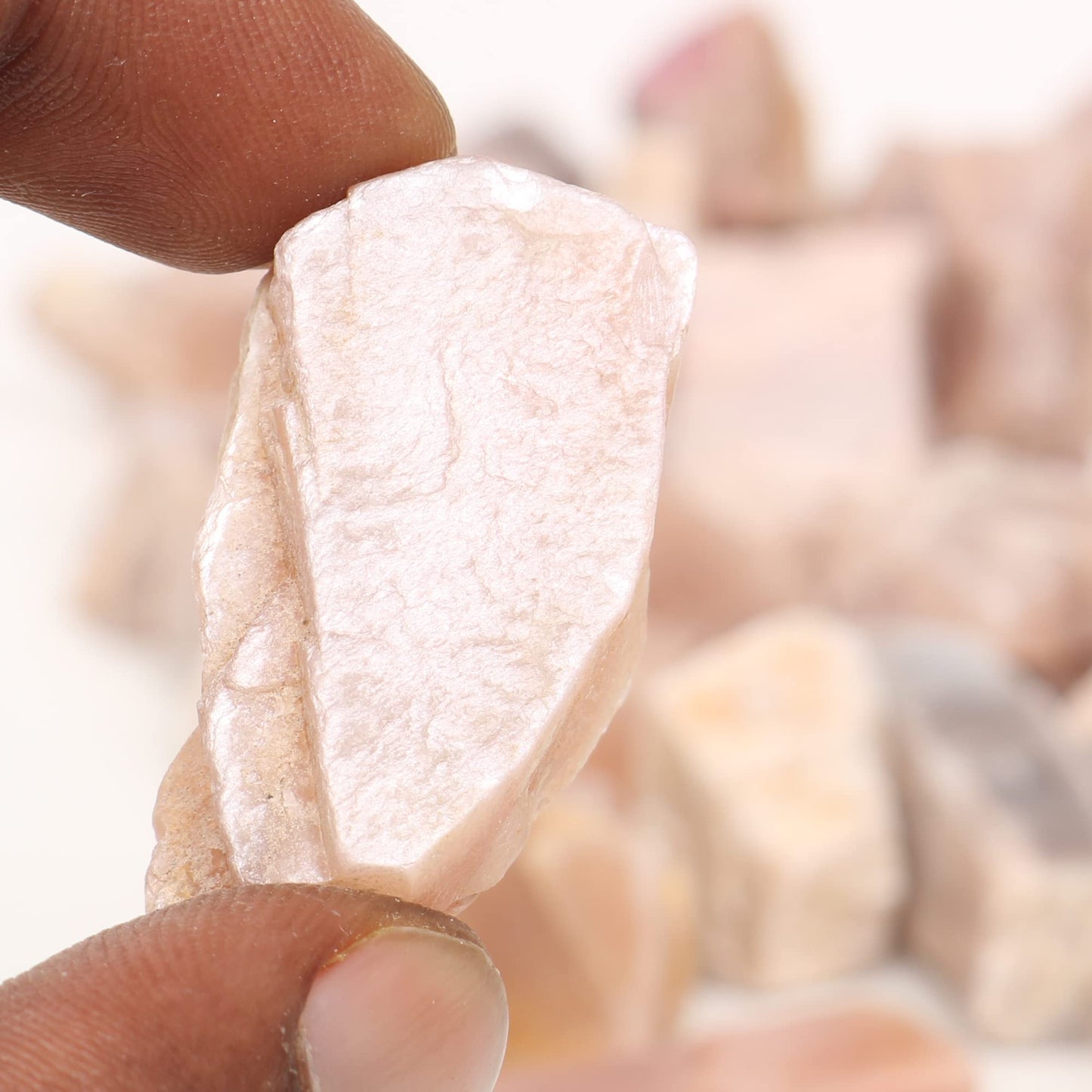 REAL-GEMS Natural Raw Healing Crystals Rough Stones for Tumbling, Cabbing, Polishing, Wire Wrapping, Wicca & Reiki Crystal Healing, Mix Gemstones,7 Chakra (Bi Color Moonstone)