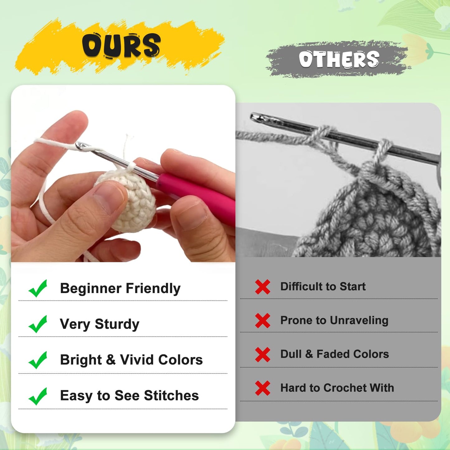 Totiro Crochet Kit for Beginners, Potted Flower Amigurumi Starter Kit, Easy DIY Arts & Craft Set with Step-by-Step Video Tutorials, Crochet Pattern Learning Kit for Teens Adults Birthday Gift
