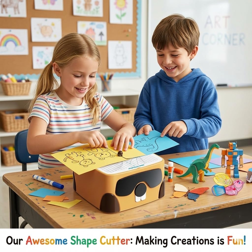 BEAVERBOT Kid-Safe Electric Cardboard Cutter for Ages 3+ | No Sharp Blades | STEM & STEAM Upcycling Tool | Safe for School Projects, DIY Building & Creative Maker Gifts for Boys & Girls