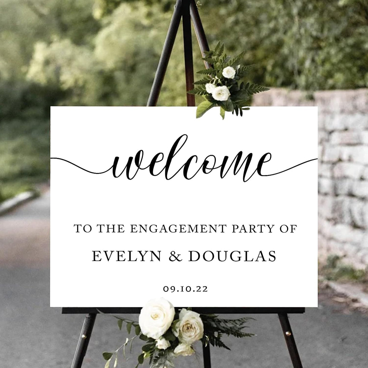 Welcome To Our Engagement Party Sign, Engagement Party Sign, Horizontal Engagement Sign, Welcome To Our Wedding Sign, Engagement Signs For A Party