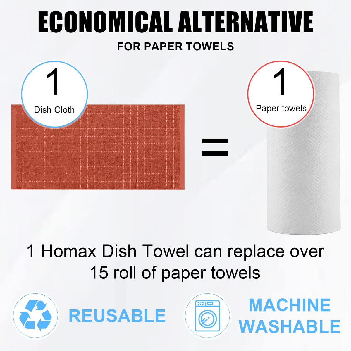 100% Cotton Terry Kitchen Towels (6 Count)