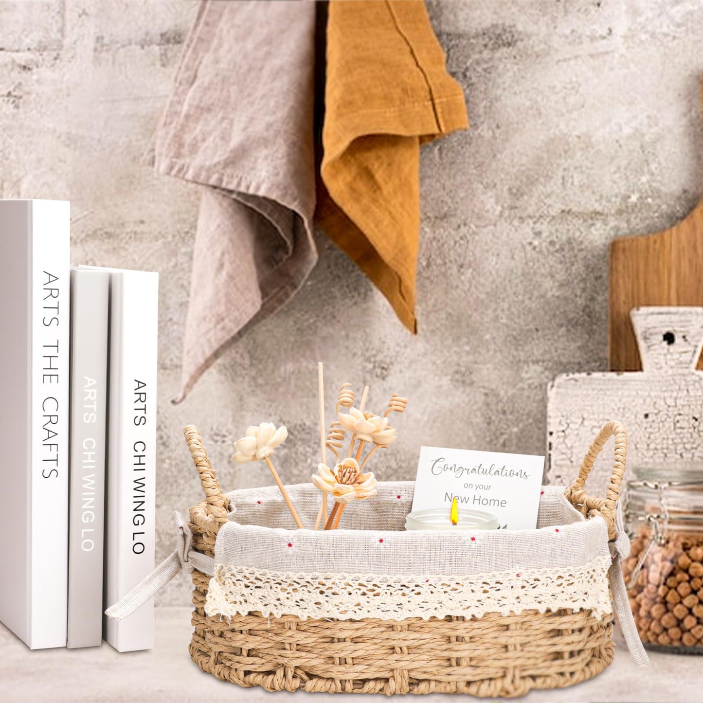 House Warming Gifts New Home,Unique Housewarming Gift Baskets for Couples, Clients, Women, New Home Gift for Home, Closing Gifts for Home Buyers, First Home Gift Ideas, New Apartment
