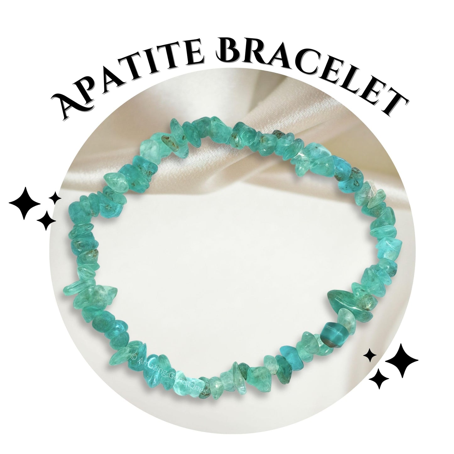 Amazing Gemstone Chips Bracelet (Apatite)