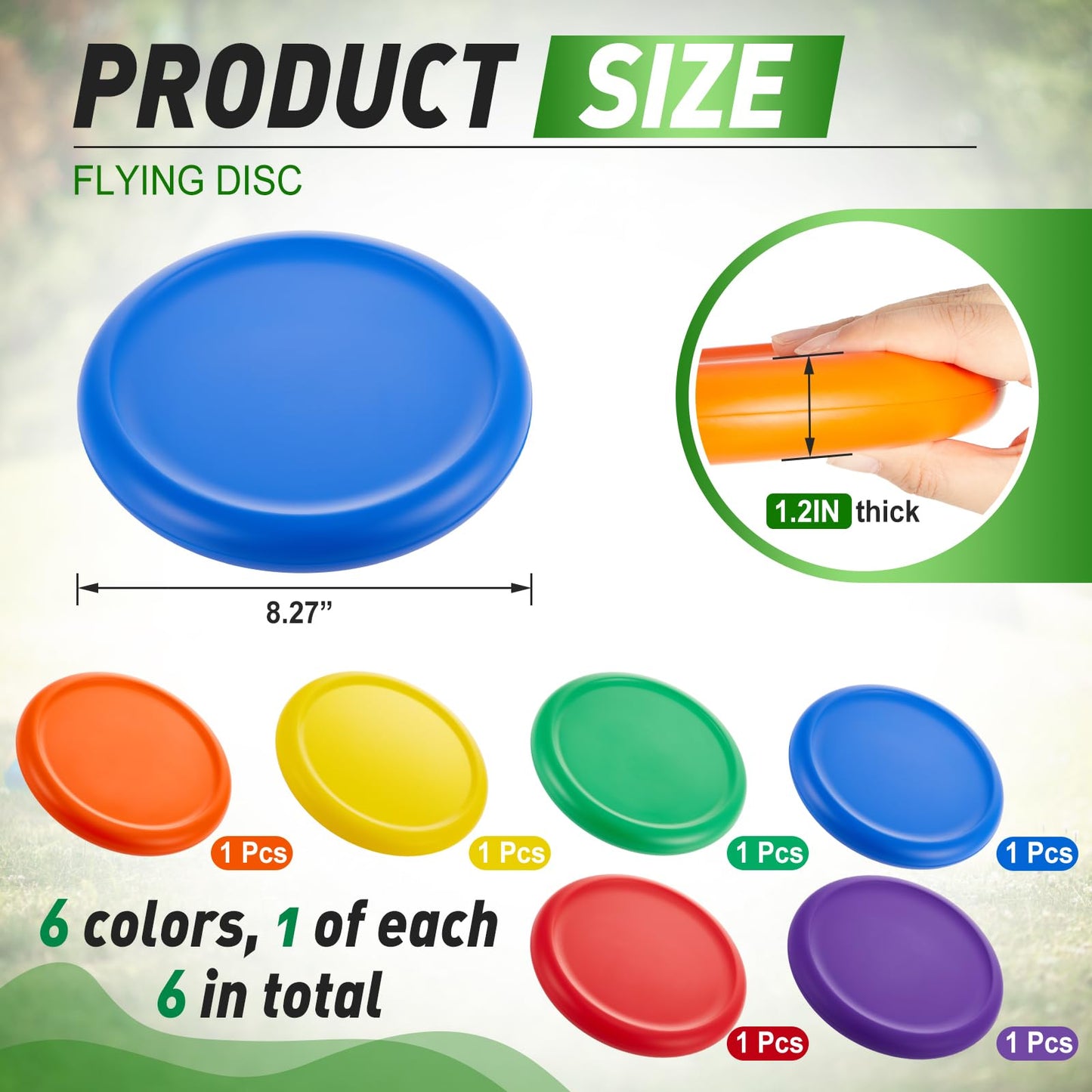 6 Pcs 8 Inch Foam Flying Discs PE Equipment Coated Soft Flying Discs Kid Toy for Physical Education Equipment Elementary School Teaching Beach Outdoor Playing Game Sports Party Supplies, 6 Colors