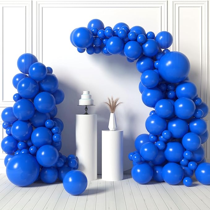 HOUSE OF PARTY Royal Blue Balloons - Royal Blue Balloon Garland Kit | 5/12/18 Inch Navy Blue Balloons for Birthday Decorations, Graduation, Christmas, Wedding and Baby Shower
