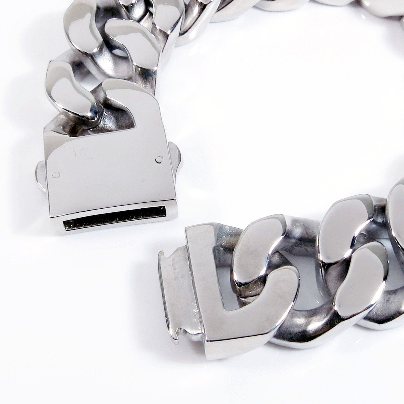 Steelmeup Stainless Steel Huge Heavy Polish Men Curb Chain Bracelet 20mm 8.5 inch