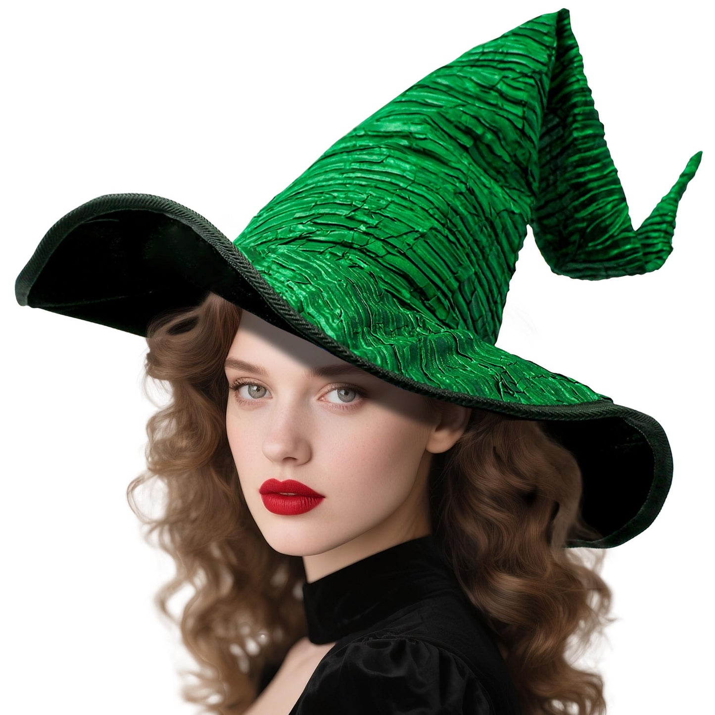 Wizard Hat for Adult Halloween Costume Witch Hat Cosplay Accessory Can Be DIY Your Own Styling (Style-B green)