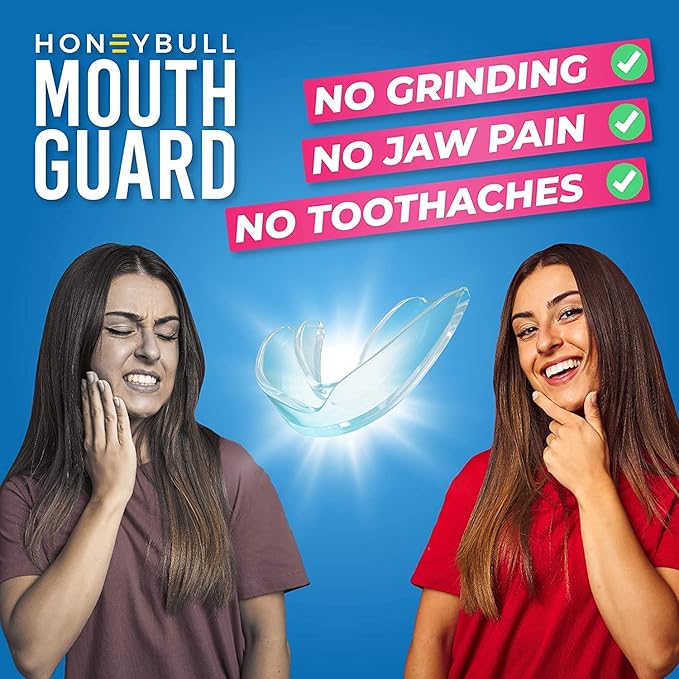 HONEYBULL Anti Grinding Guard Set [12 Pack - Thick] Comes in Bigger Size for Heavy Grinding | Comfortable Custom Mouth Guard for Nighttime Teeth Grinding