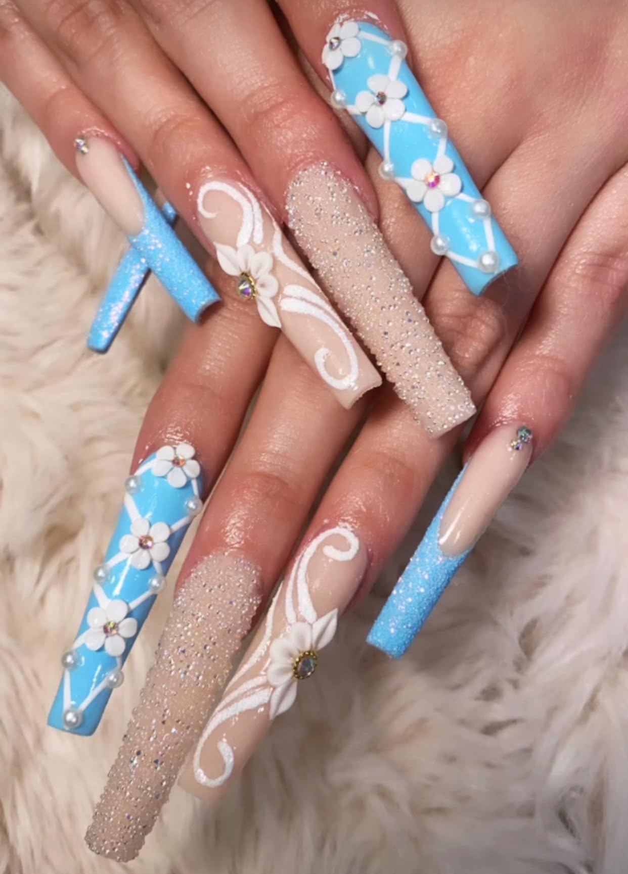 HaFloNa- Enhance Your Artistic Projects with 3D Acrylic 48Pcs Tiny Apricot Flowers Handmade -The Kit Short & Medium Size Set 3D Flowers for Nails Designs (48Pcs Tiny Apricot Blossom)