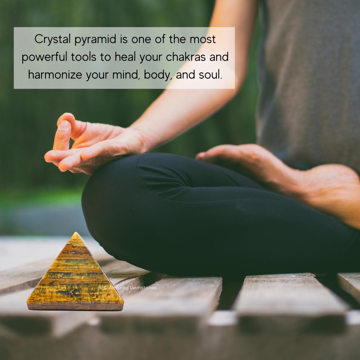 Amazing Gemstone Nellite Pyramid Crystal Healing Stones - 2" Great Pyramid Figurine of Natural Stone Pyramid for Meditation, Reiki, Chakra Balancing and Crystal Pyramids Grid