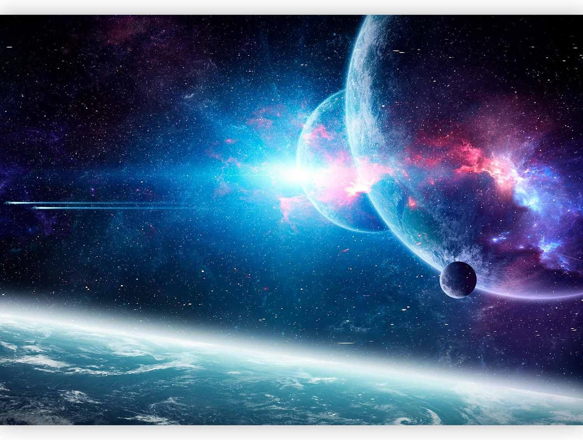 artgeist Wall Mural Cosmos 173x124 in - Peel and Stick Self-Adhesive Wallpaper Removable Large Sticker Foil Wall Decor Print Stars Solar System Universe Space b-C-10047-a-a