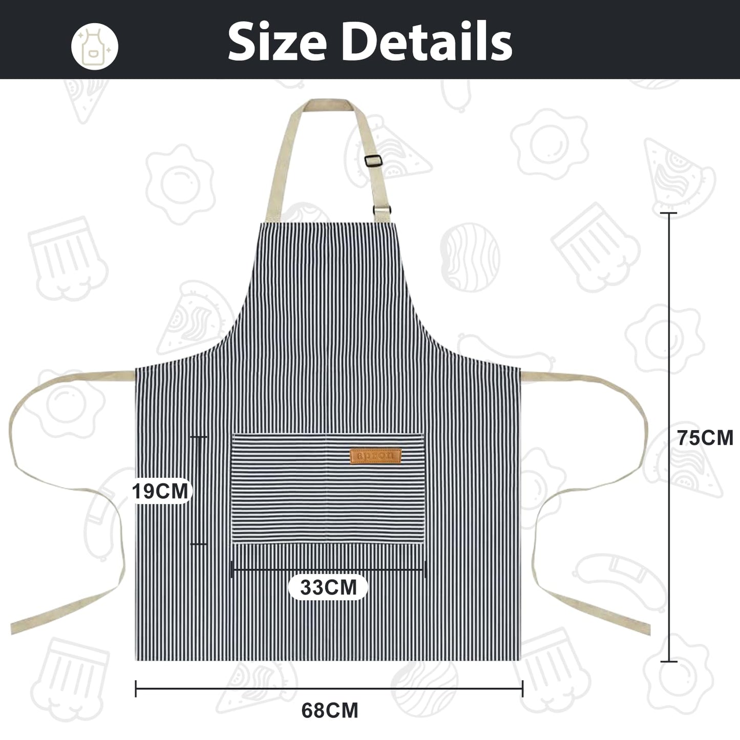 VALOME 2 Pack Kitchen Aprons, Apron for Cooking with 2 Pockets, Unisex Adjustable Neck Strap Chef Aprons for Men Women (PINK & BLUE)