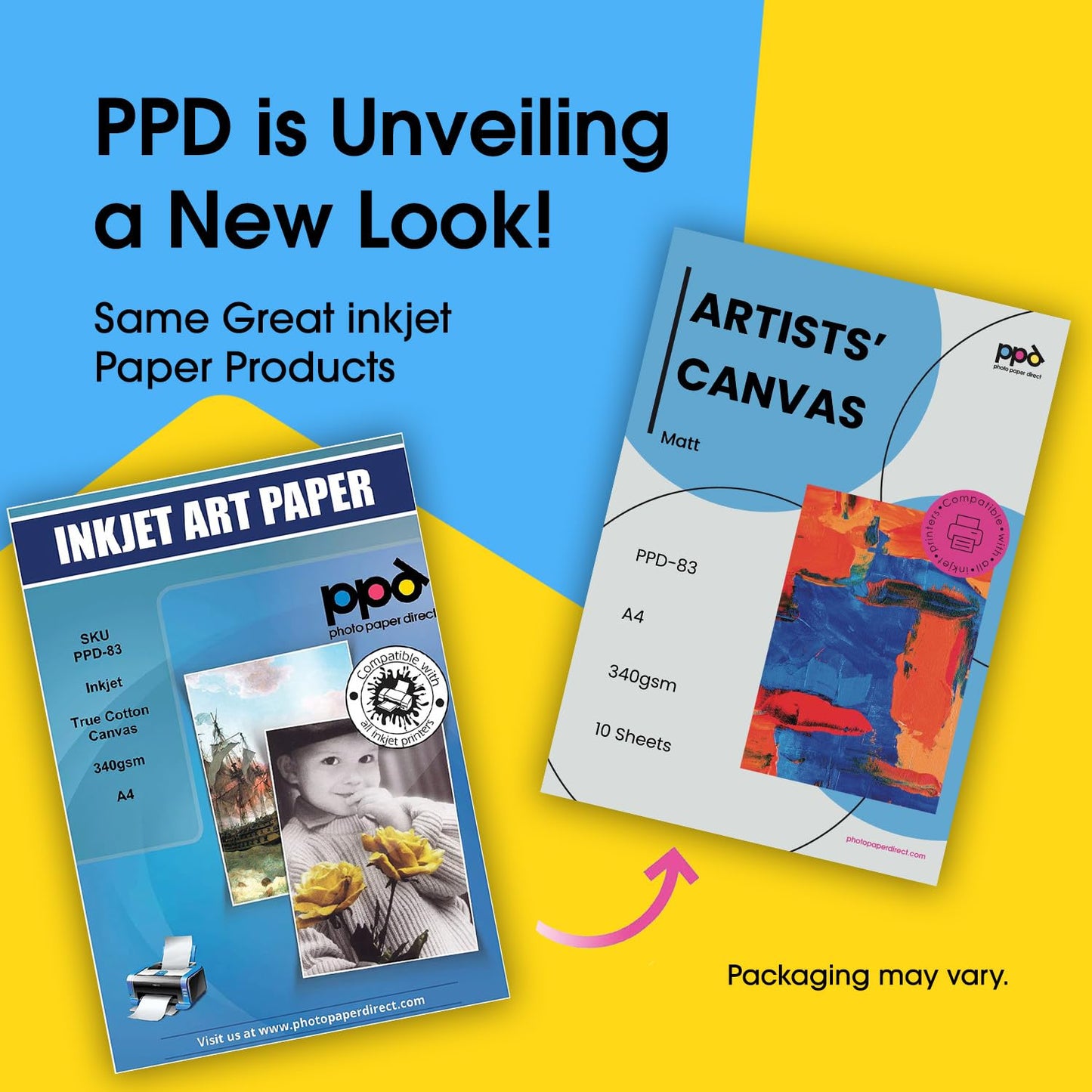 PPD Printable Fabric Sheets, Canvas Paper for Inkjet Printer, 8.5x11" Photo Fabric Printer Sheets, Print on 100% Real Cotton, Matte Finish, No Watermark, 340 gsm 125 lbs (10 Sheets)