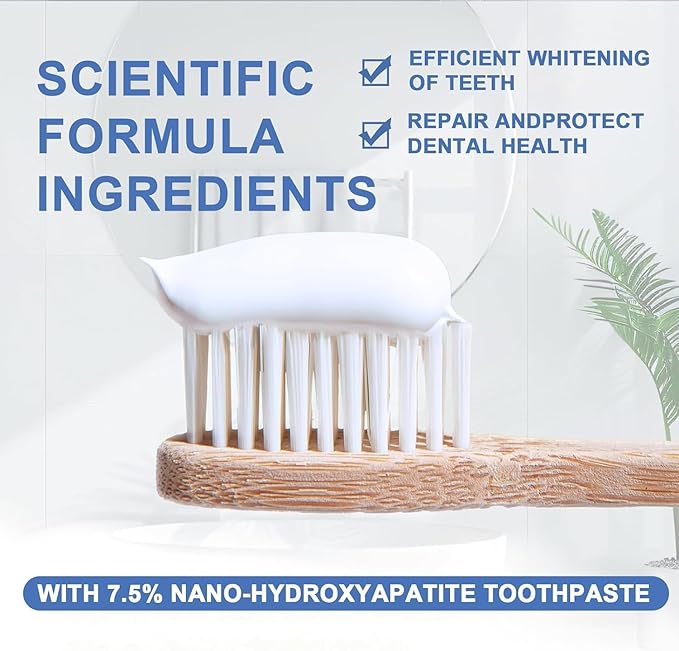 2Pcs Hydroxyapatite Toothpastes, Hydroxyapatite Toothpastes for Enamel Protection and Tooth Strengthening, Gentle Mint, Fresh Breath, Daily Use for Oral Health, 4.23oz