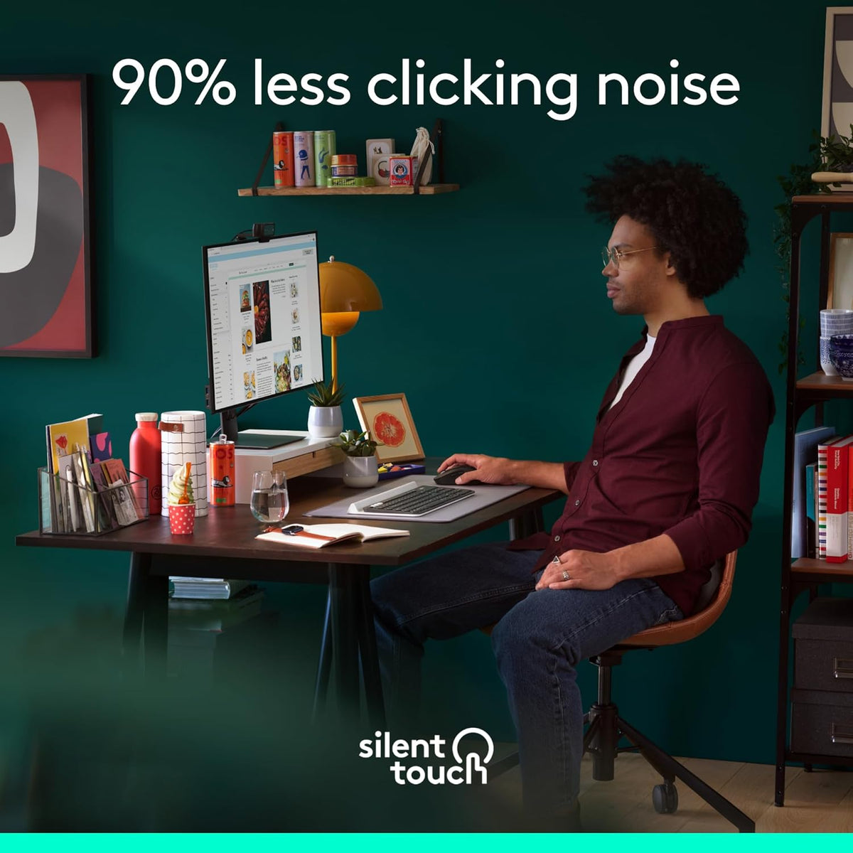 Logitech Wireless Mouse Signature M650 - Small to Medium Sized Hands, Right Handed, 2-Year Battery, Silent Clicks, Customizable Buttons, Bluetooth, PC/Mac?Chromebook - Black