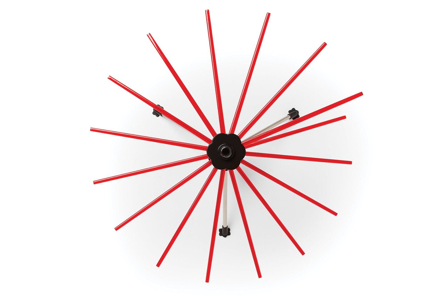 Fox Run Collapsible Pasta Drying Rack, 18.5", Red, Plastic with Rotating Arms