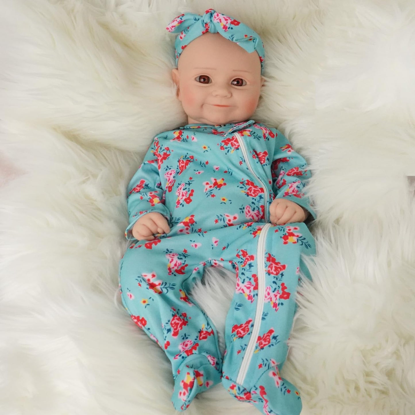 YaLuoQian Silicone Reborn Baby Dolls 1:1 Silicone Smile Doll Realistic Reborn Baby Dolls