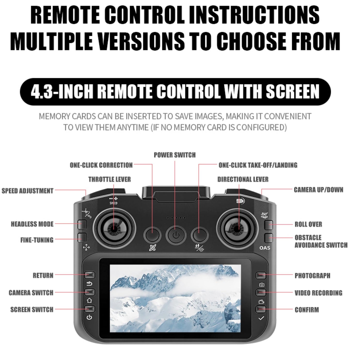 Drones for Kids 8-12 – Drone with camera for kids & Beginners,Kids drone with Fancy LED Lights, 4.3" Built-In FPV Screen, Three Batteries, Perfect Holiday & Birthday Gift, Indoor & Outdoor Quadcopter Toy