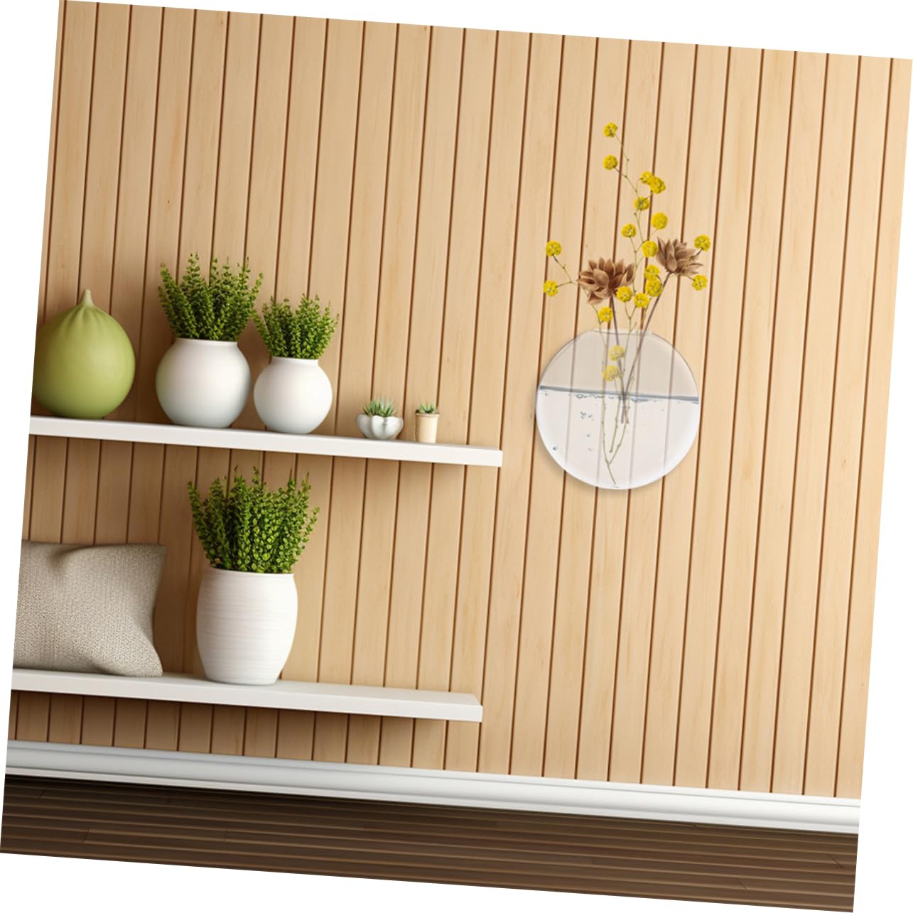 PRETYZOOM Hanging Hydroponic Glass Vase for Indoor Plants Wall Planter Terrarium Bottle Decorative Wall Holder for Home and Balcony Decor 4pcs Set