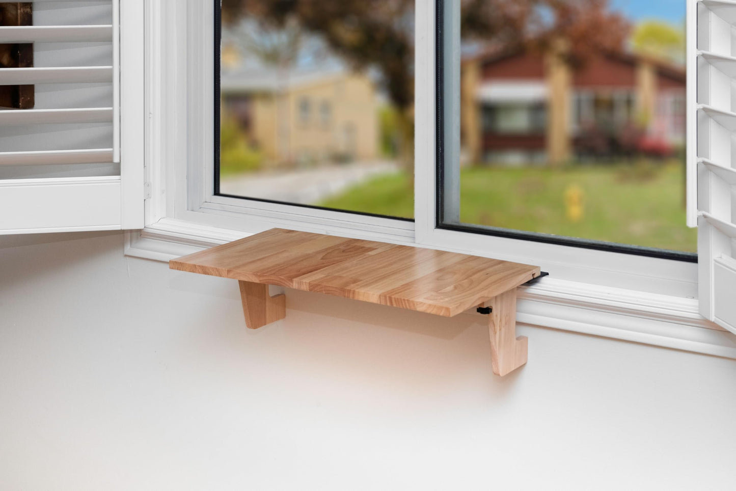 AD Furnishes Original SillMate Window Plant Shelf, 21.25" Sill Shelf for Plants - Verify Sizing First - Cat Perch - Renter Friendly No Drilling/Damage - Sill Extender for Plants - Window Table