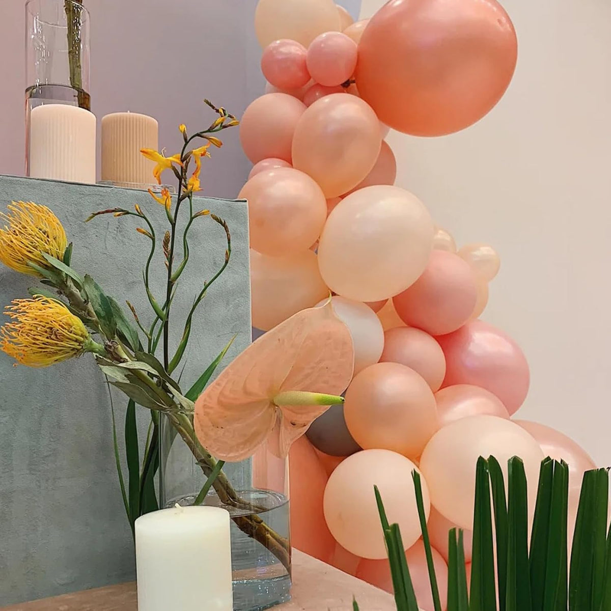130pcs Coral Red Balloons Different Sizes 18" 12" 10" 5" Pastel Red Latex Balloon Garland Arch Kit for Birthday Baby Shower Graduation Wedding Valentine's Day Christmas Party Decorations