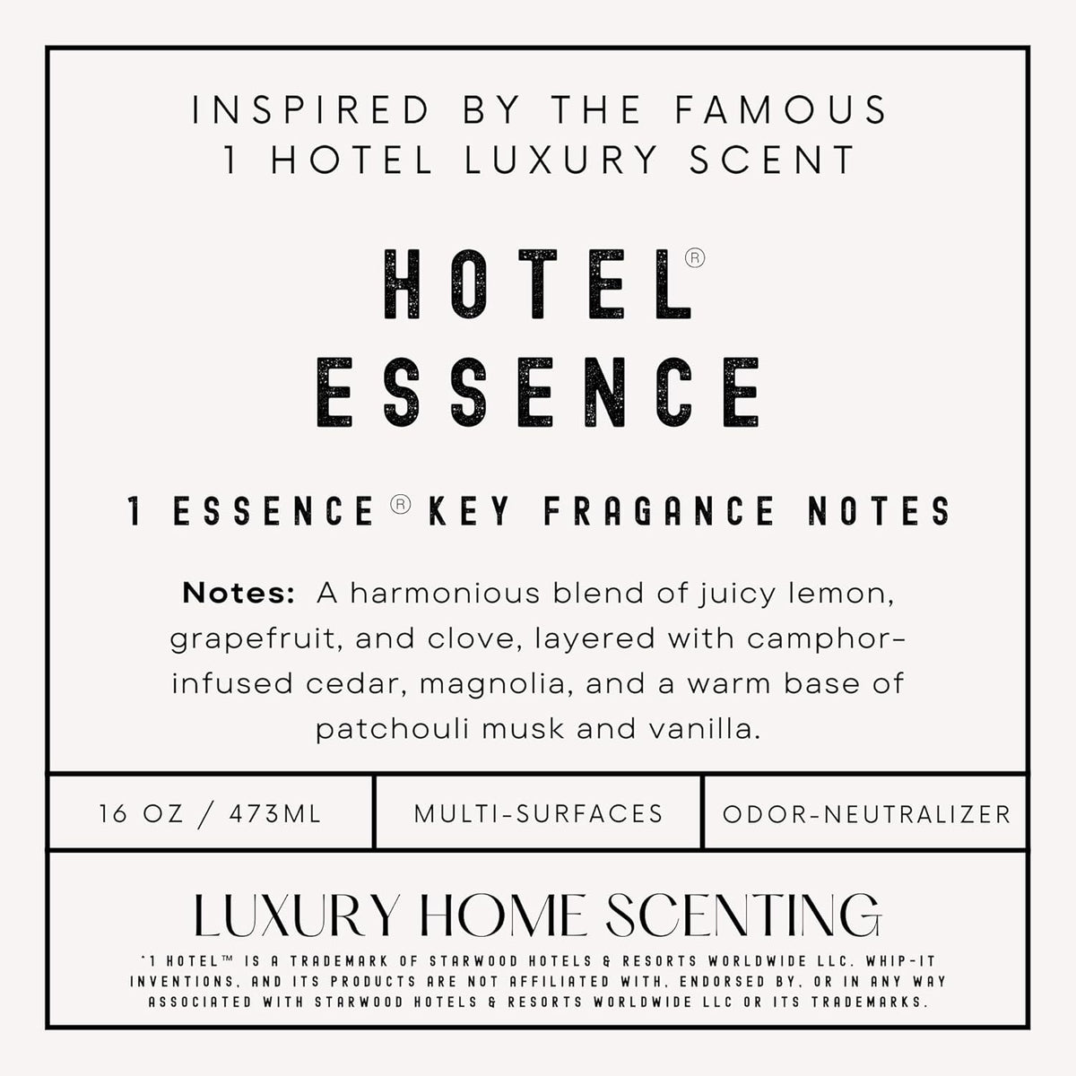 Hotel Essence Cleaner: Plant-Based Multi-Surface Cleaner & Odor Neutralizer, 16 oz, Leather, Cardamom, Lemon, Sandalwood, Cedarwood, Cinnamon, Vetiver, Amber, Musk, Iris, 16 Fl Oz (3)