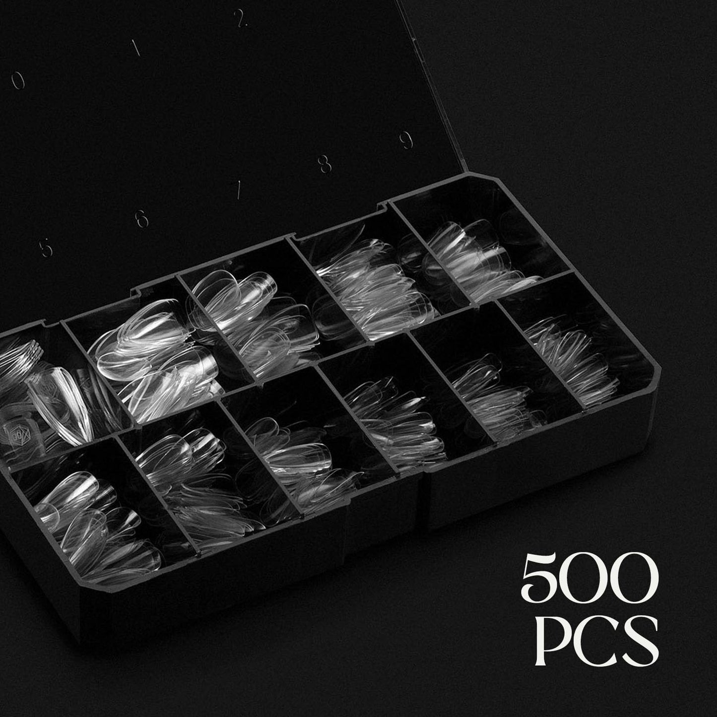 Aprés Gel-X® Natural Stiletto Short Tip Box | 500pc Gel-X Tips, 11 Sizes 00-9, Premium Quality