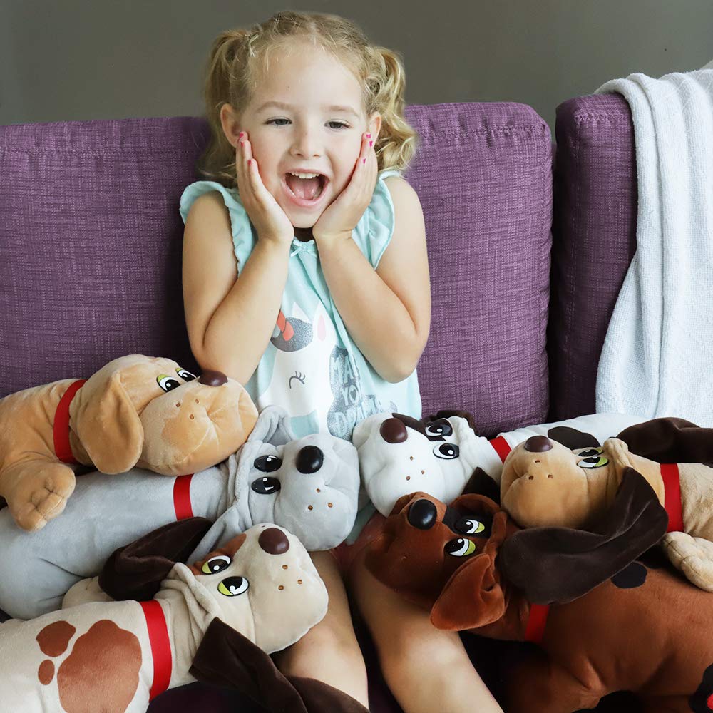 POUND PUPPIES Basic Fun Classic Stuffed Animal Plush Toy - Great Gift for Girls & Boys - 17" - Red with Black Spots