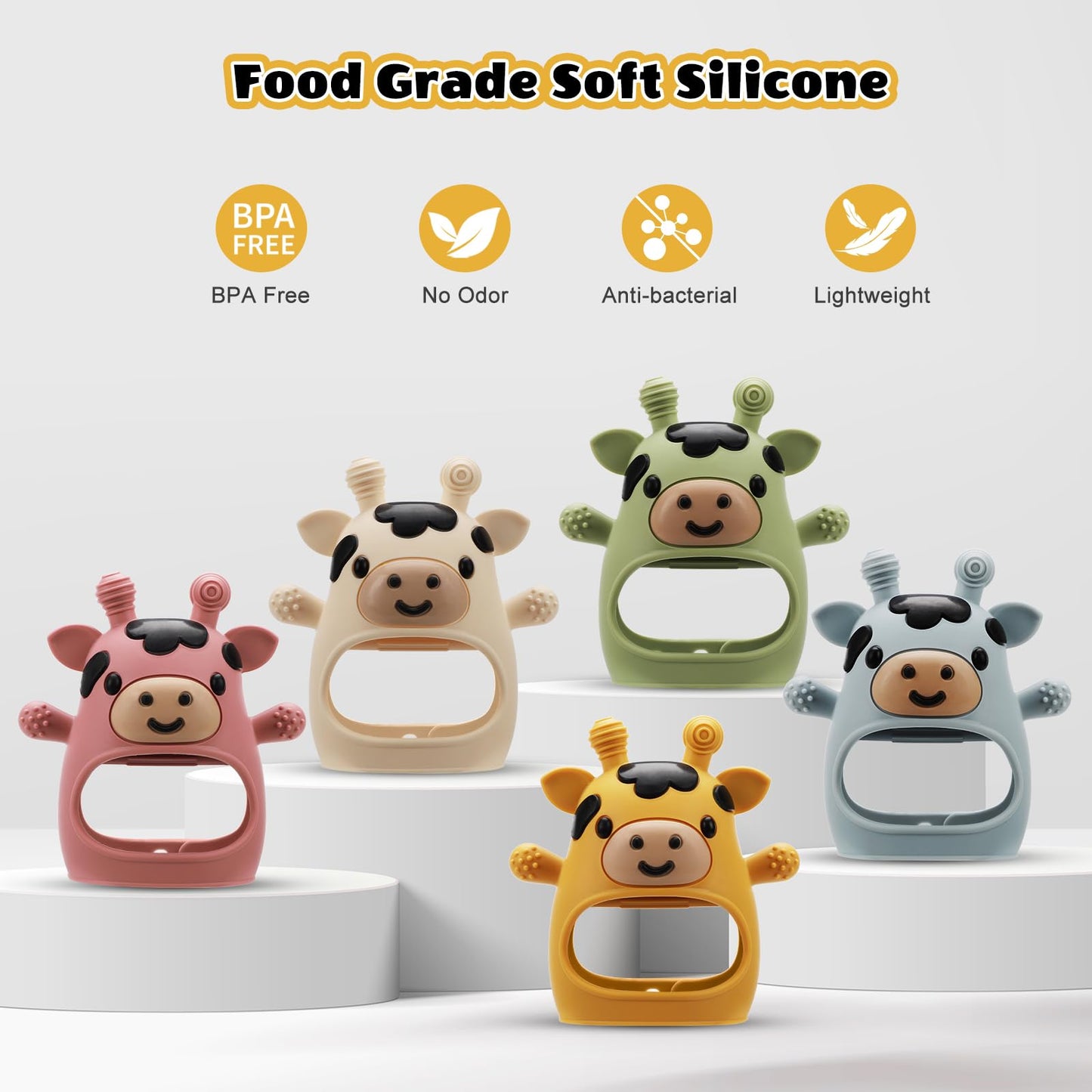 2 Pack Baby Teething Toys for 3-6 6-12 Months, Food Grade Silicone Infant Teether Mitten, Baby Essentials Teething Relief, Newborn Essentials Chew Toys for Sucking Needs