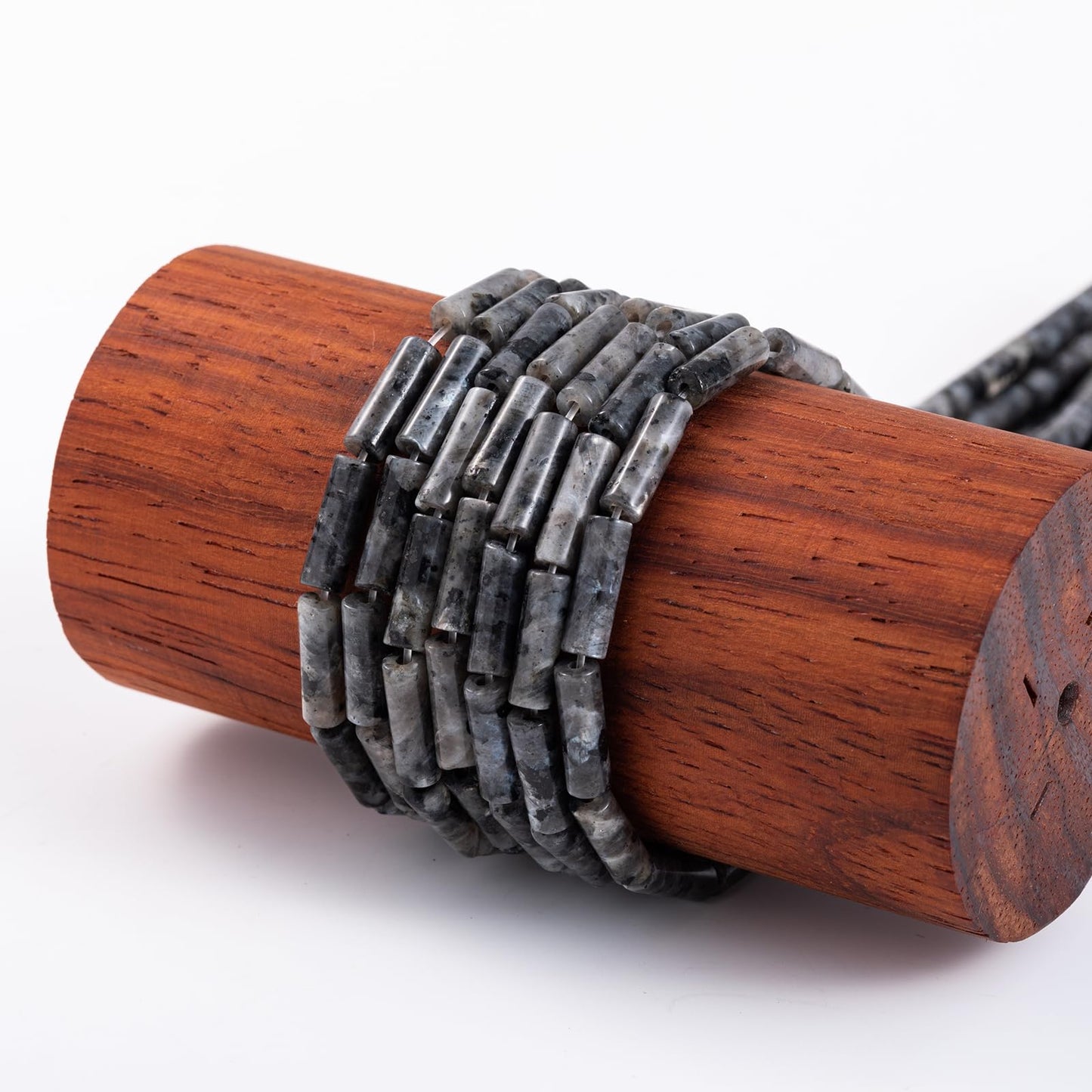 Natural Black Spectrolite Cylinder Tube Beads 4x13mm 38cm/str Loose Semi Gemstone Stone Beads for Making Bracelets Necklace Earrings