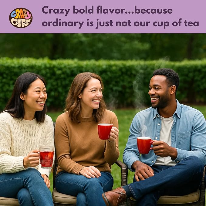 Crazy Cups Smooth Earl Grey Tea Pods, 22 Count | Kosher Certified Black Tea Blend with Licorice Root & Star Anise, K Cup Compatible, Bold Bergamot Flavor, Gluten Free, Vegan