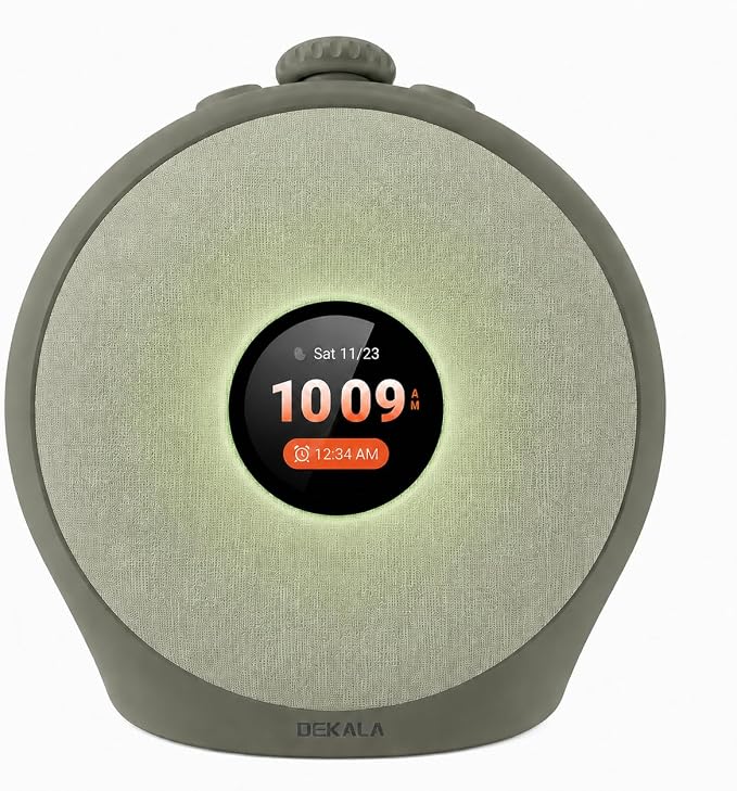 Dekala Sunrise Alarm Clock for Heavy Sleepers with Pulse Wake, Sunset Sound Machine with Breathing Ambient Light, Loud Alarm for Bedrooms, Wake Up Light, Digital Color Display & 7 Themes, No App