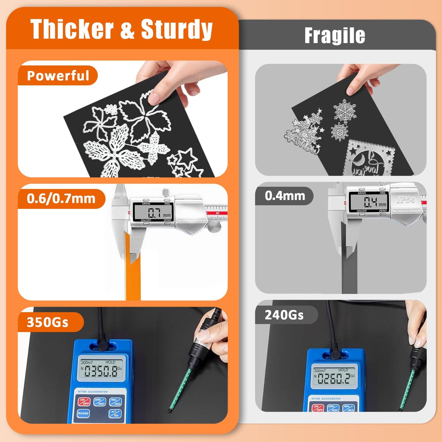 tutata 80 PCS Magnetic Sheets for Dies Storage, Stamp and Die Cut Storage Set, for Die Cutting, DIY Scrapbooking, Card Making, Die Storage Binder