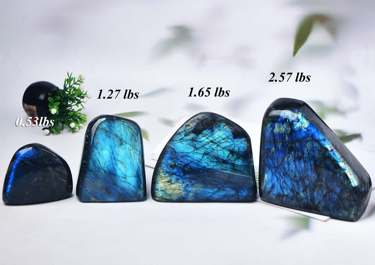 FZBHRO Large Labradorite Rock Polished Slab Block Healing Crystal Stone for Meditation Gift Home Decor 1.7-2.2 Pound