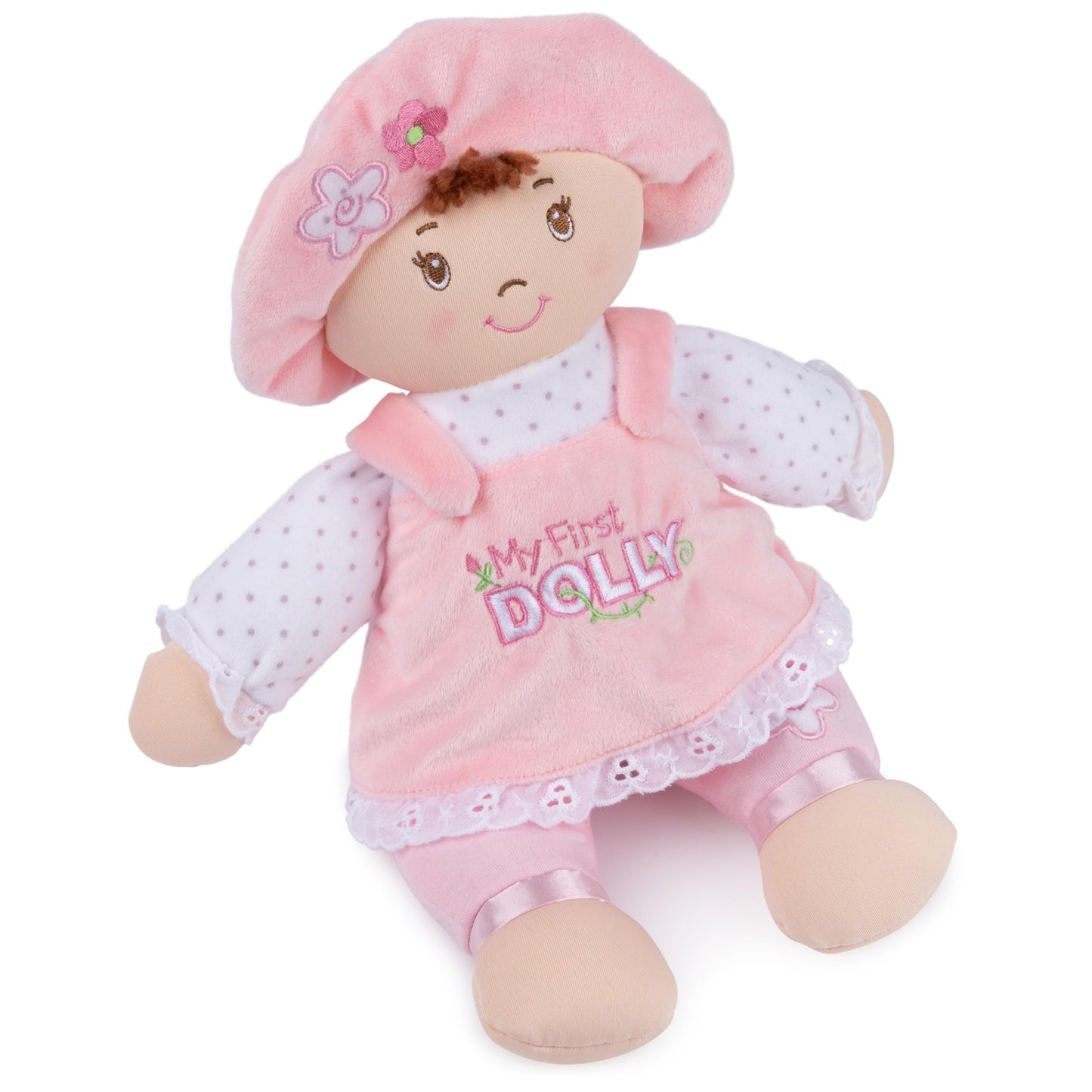 GUND Baby My First Dolly, Plush Doll for Babies and Toddlers, Pink/White, 13”