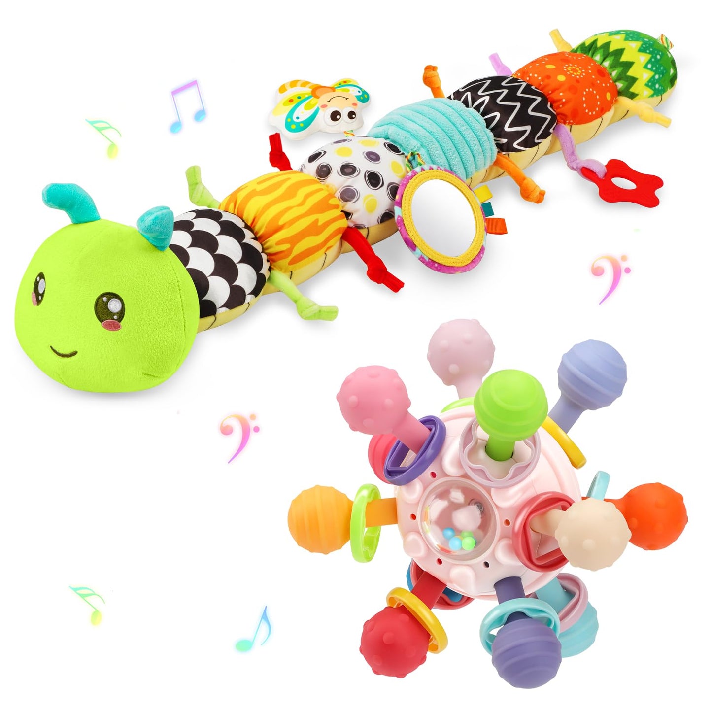 Baby Sensory Toy + Baby Stuffed Musical Caterpillar