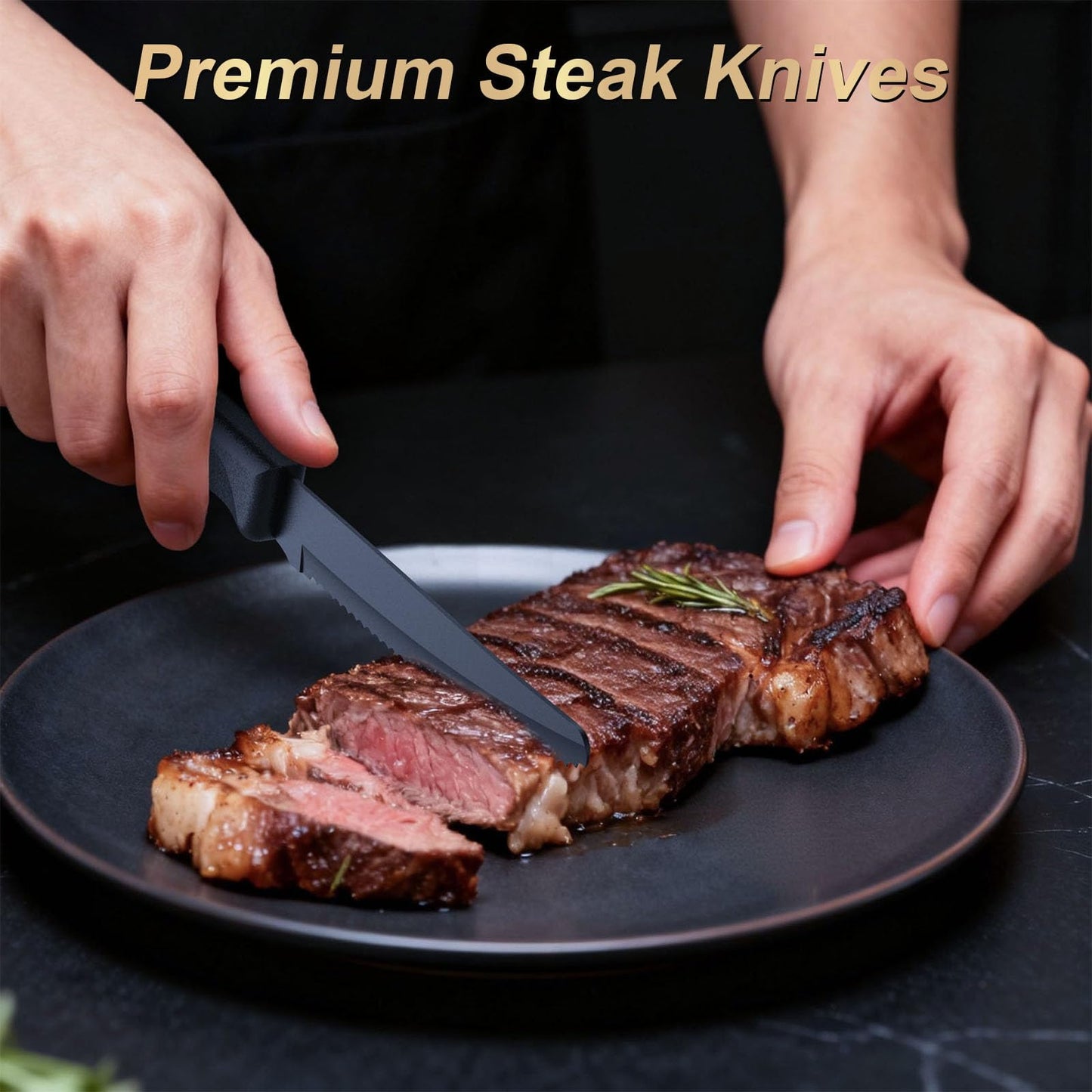 Kitchen Knife Set with Block - 15 Pieces Knife Sets with Built-in Sharpener, Dishwasher Safe, Stainless Steel Blades Kitchen Knives