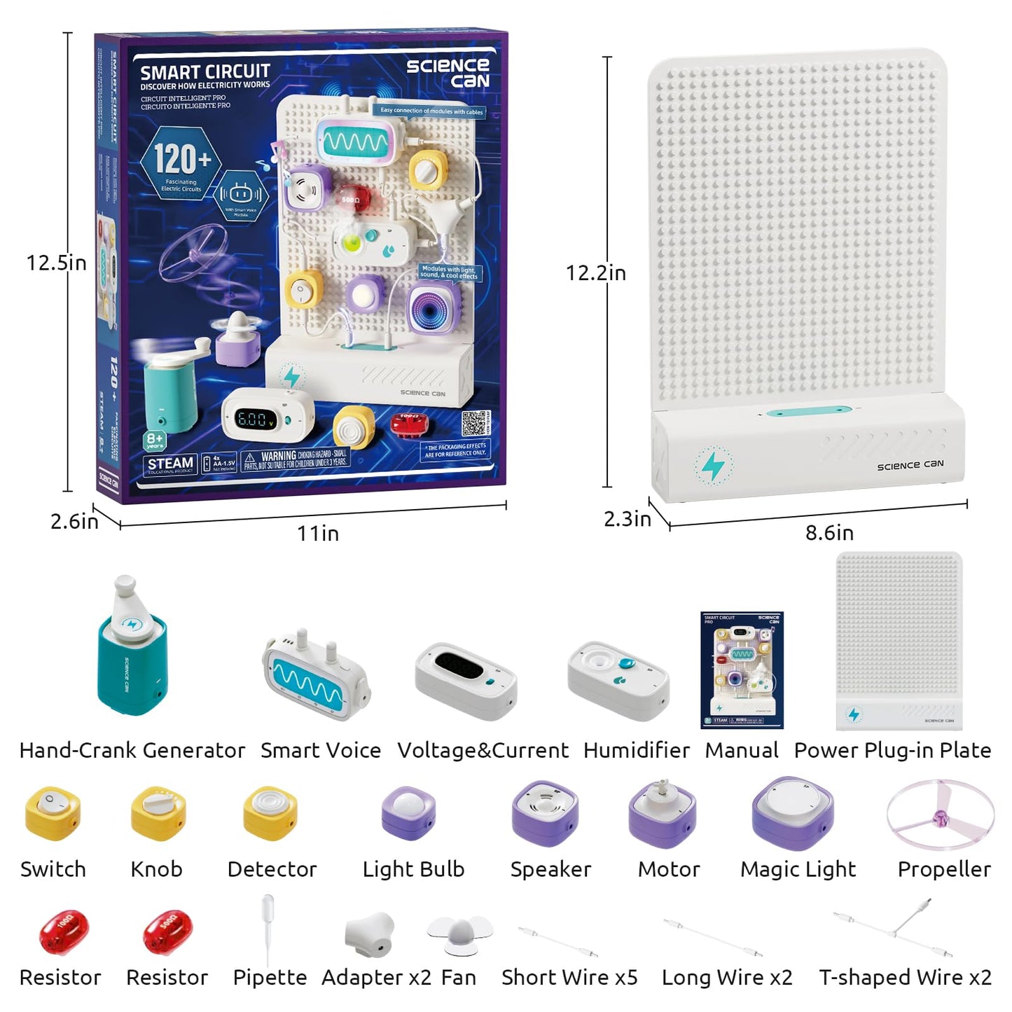 Science Can STEM Toys for Ages 8-13, Circuit Board with Smart Voice Control, Electronics Exploration Kit 120+ Circuit Projects, Educational Stem Kits for Kids Age 8-10