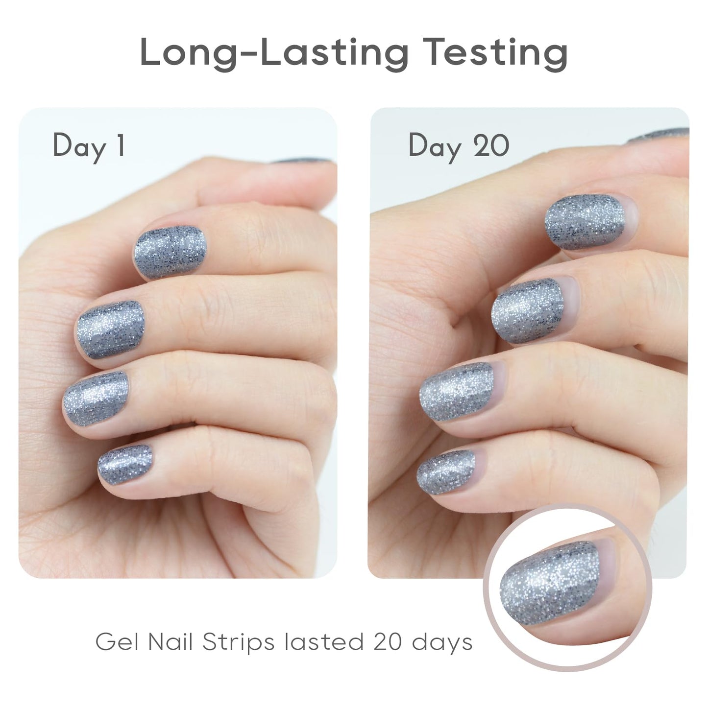 Beaolata Semi Cured Gel Nail Strips - UV Light Gel Nail Stickers - 20 Long Lasting Salon Quality Wraps (Queen's Violet Pink)
