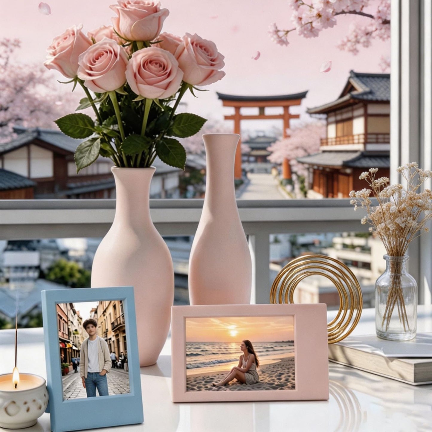 Wopgrty 18 Pack 2x3 Mini Photo Frames Set, 9 Colors Mini Picture Frames with Stand, 3 Inch Polaroid Picture Frame for Living room, Bedroom, Study and Children's Room