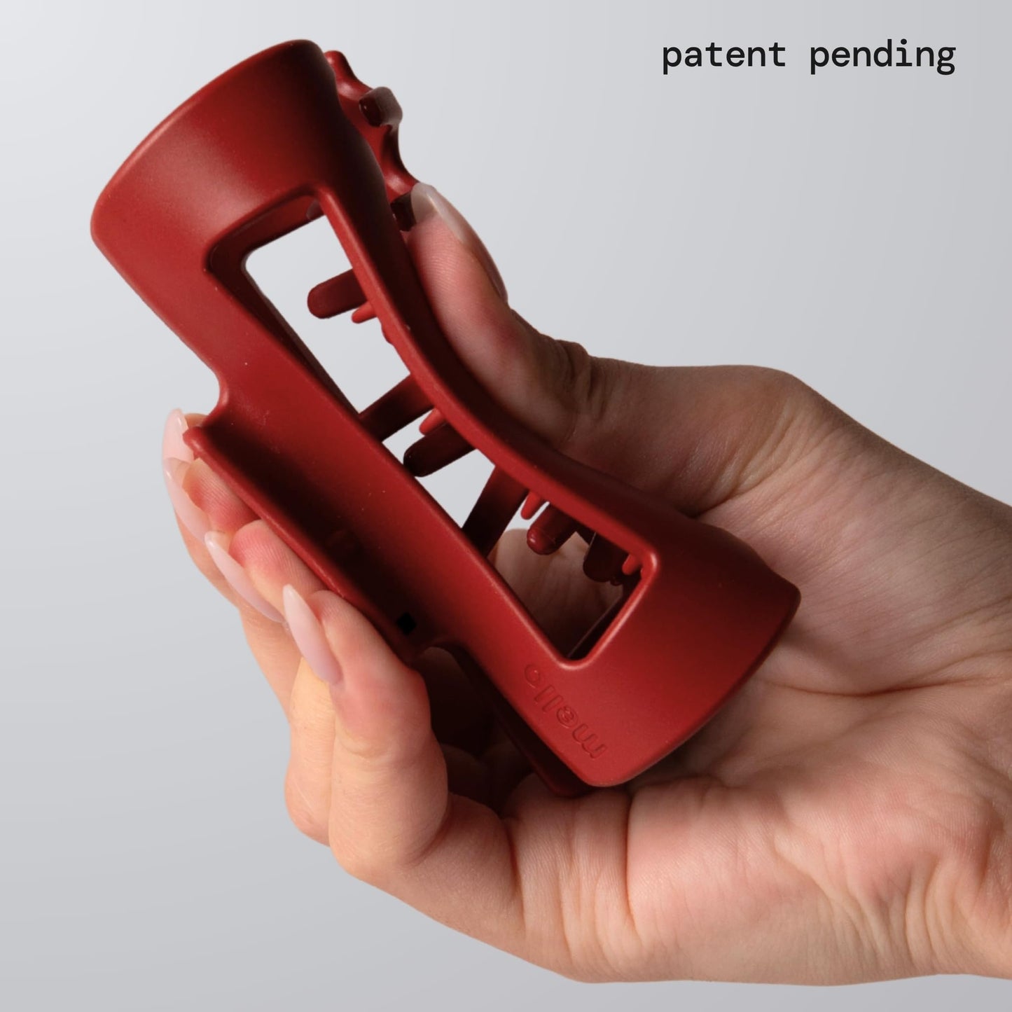 The Original Mello Hair Claw Clip Squishy Claw Clip Made in Korea Patent Pending 30021976 (Red, Medium)