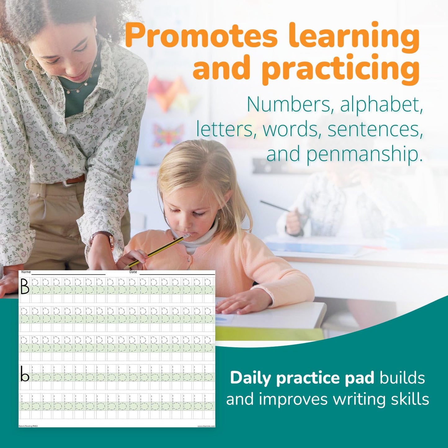 Channie's Easy Peasy Alphabet Tracing Book for Kids Ages 3-5, Pre K & Kindergarten Writing Workbook for Handwriting & Tracing, Effective Alphabet Practice With Color-Coded Blocks