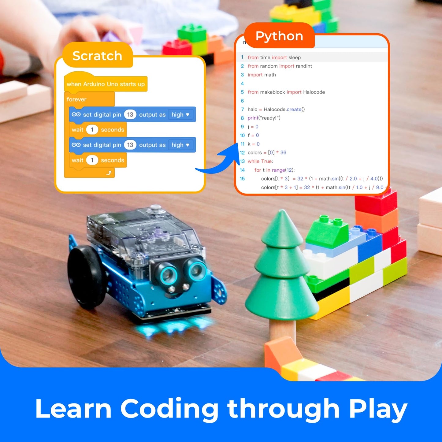 Makeblock mBot2 Coding Robot for Kids, Code Learning Support Scratch & Python Programming, Robotics Kit for Kids Ages 8-14 and up, Building STEM Robot Toys Gifts for Boys Girls