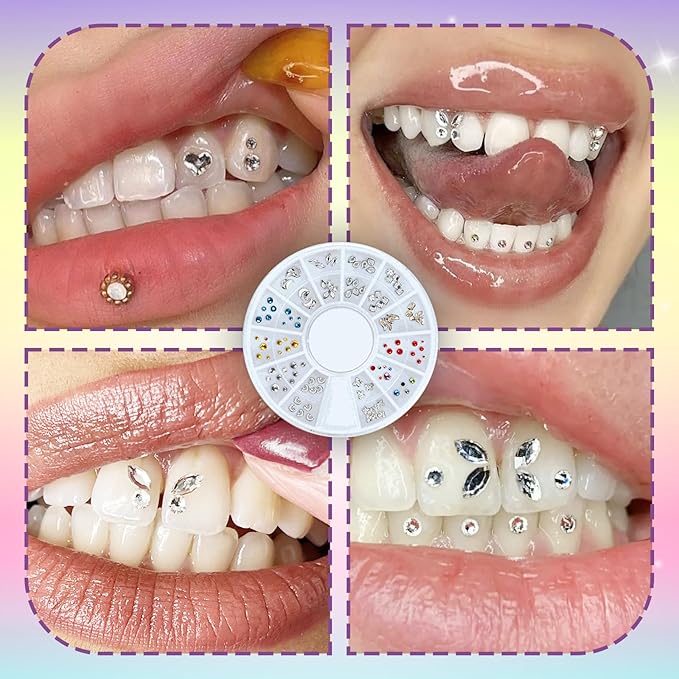 Tooth Gem Kit, DIY Crystals Jewelry Kit Teeth Gems Kit, 2025 New Professional Fashionable Y2k Tooth Gems Kit for Teeth, Teeth Jewelry Starter Kit