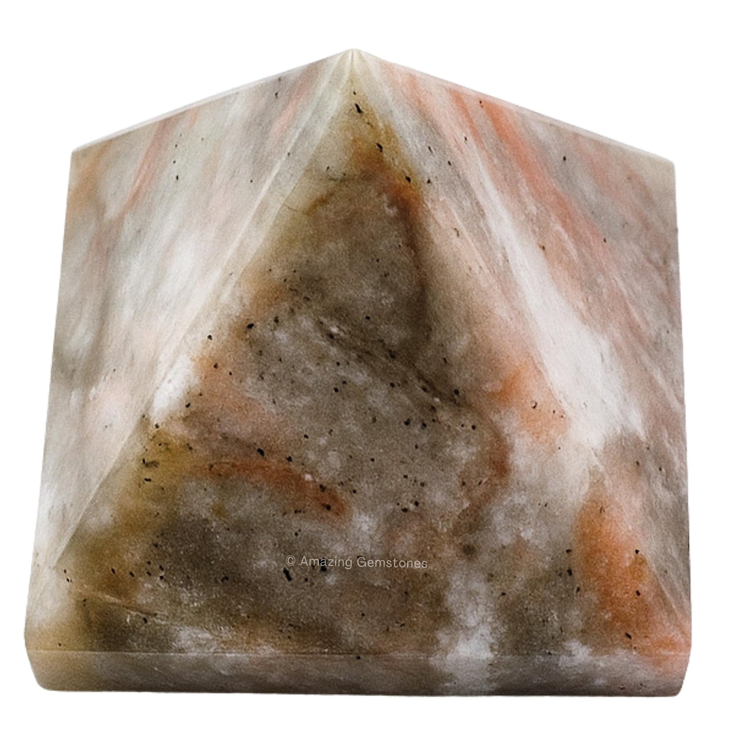 Amazing Gemstone Chrysoberyl Cats Eye Pyramid Crystal Healing Stones - 1.5" Great Pyramid Figurine of Natural Stone Pyramid for Meditation, Reiki, Chakra Balancing and Crystal Pyramids Grid